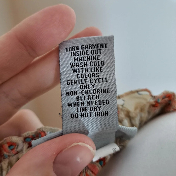 Catherines Women's Flowy Boho Short Sleeve Paisley Shirt Top Shirt Size 1X - Picture 6 of 8